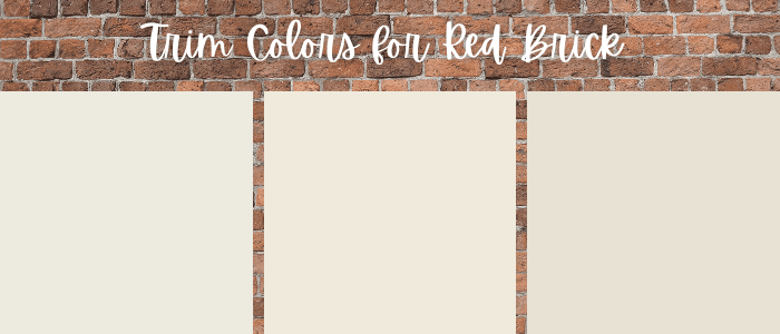 Best trim colors for red brick - alabaster, dover white, nacre.
