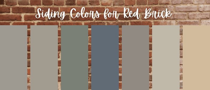 Siding Colors for Red Brick - Acier, Rushing River, Retreat, Granite Peak, Dovetail, Jogging Path, Row House Tan